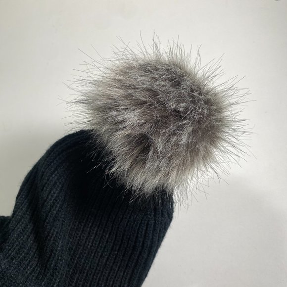 Knit Faux-Fur Pom Pom Beanie - Picture 5 of 5